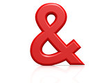 Red ampersand sign