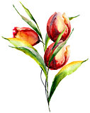Stylized Tulips flowers