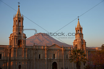 Arequipa Cathedral at Dusk