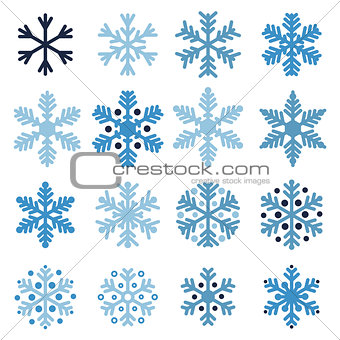 Various snowflakes