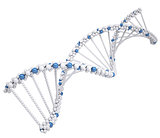Illustration of white DNA chain