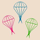Parachute jumper icon