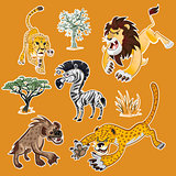 Africa Animals & Trees Collection Set 01