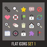 Flat icons set 1