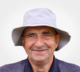 Closeup portrait of a happy aged man