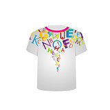 Printable tshirt graphic- Colorful letters