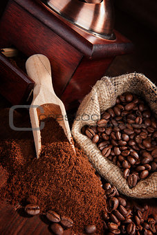 Dark brown coffee background.