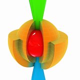 3d atom. Abstract model