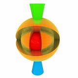 3d atom. Abstract model