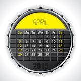 2015 april calendar with lcd display