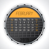 2015 february calendar with lcd display