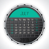 2015 july calendar with lcd display