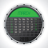 2015 march calendar with lcd display
