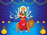 abstract artistic durga background