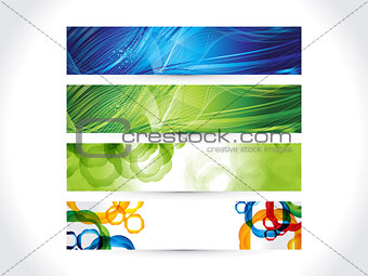 abstract artistic multiple colorful banner 