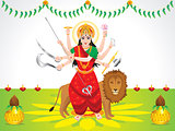 abstract artistic detailed durga background