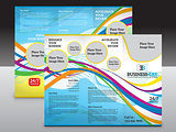 abstract colorful tri fold brochure template