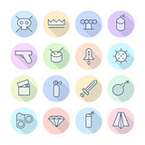 Thin Line Icons For Miscellaneous
