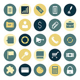 Flat design icons for business