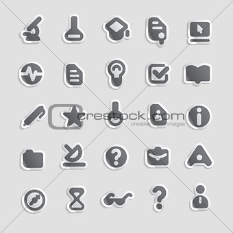 Sticker icons for education