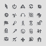 Sticker icons for interface