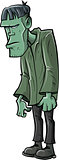 Cartoon Frankenstein in a green outfit