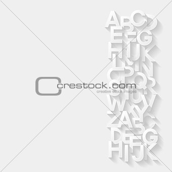 Abstract background with alphabet