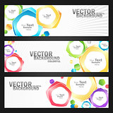 abstract colorful banners set