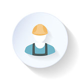 Worker builder flat icon
