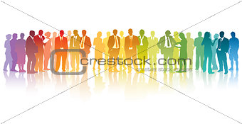 Colorful businesspeople