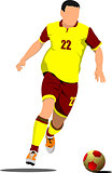 Soccer player. Football player. Vector illustration