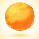 Orange watercolor paint vector circle