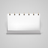 Vector illustration of blank desk calendar mock-up