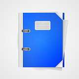 Vector illustration of blue folder.