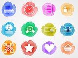 Creative vector colored icons for internet retail business