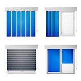 Vector icons for window louvers