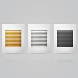 Vector illustration of window louvers in frame