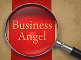 Business Angel through Magnifying Glass.