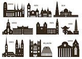 Silhouettes of cities 