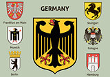 Coat of arms. Cities in Germany