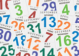 Sheets of a calendar. Background