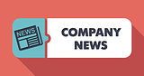 Company News on Scarlet in Flat Design.