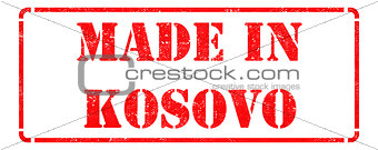 Made in Kosovo on Red Stamp.