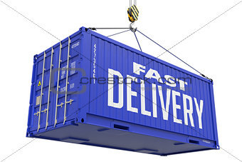 Fast Delivery - Dark Blue Hanging Cargo Container.