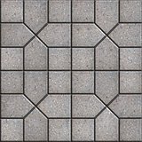 Gray Pavement  Slabs Laid in Pattern.