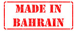 Made in Bahrain on Red Stamp.