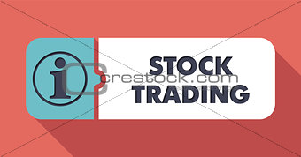 Stock Trading on Scarlet in Flat Design.
