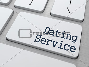 Dating Service Button on Computer Keyboard.