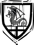 Heraldic Shield Dragon