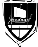 Heraldic Shield Viking Longship